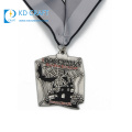 High quality custom metal zinc alloy die casting doming 3d antique silver finish catholic pendant medal